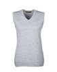 Harriton Ladies' Pilbloc V-Neck Sweater Vest grey heather OFFront