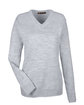 Harriton Ladies' Pilbloc™ V-Neck Sweater GREY HEATHER OFFront