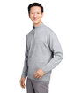 Harriton Unisex Pilbloc™ Quarter-Zip Sweater grey heather ModelQrt