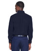 Harriton Men's Easy Blend™ Long-Sleeve Twill Shirt with Stain-Release NAVY ModelBack