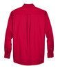 Harriton Men's Easy Blend™ Long-Sleeve Twill Shirt with Stain-Release RED FlatBack