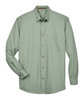 Harriton Men's Easy Blend™ Long-Sleeve Twill Shirt with Stain-Release dill FlatFront