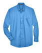 Harriton Men's Easy Blend™ Long-Sleeve Twill Shirt with Stain-Release NAUTICAL BLUE FlatFront