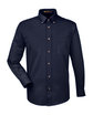 Harriton Men's Easy Blend™ Long-Sleeve Twill Shirt with Stain-Release NAVY OFFront