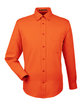 Harriton Men's Easy Blend™ Long-Sleeve Twill Shirt with Stain-Release TEAM ORANGE OFFront