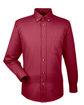 Harriton Men's Easy Blend™ Long-Sleeve Twill Shirt with Stain-Release wine OFFront
