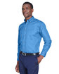 Harriton Men's Easy Blend™ Long-Sleeve Twill Shirt with Stain-Release NAUTICAL BLUE ModelQrt