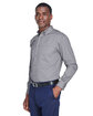 Harriton Men's Easy Blend™ Long-Sleeve Twill Shirt with Stain-Release DARK GREY ModelQrt
