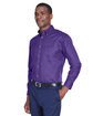 Harriton Men's Easy Blend™ Long-Sleeve Twill Shirt with Stain-Release TEAM PURPLE ModelQrt