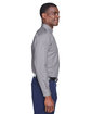 Harriton Men's Easy Blend™ Long-Sleeve Twill Shirt with Stain-Release DARK GREY ModelSide
