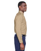Harriton Men's Easy Blend™ Long-Sleeve Twill Shirt with Stain-Release stone ModelSide