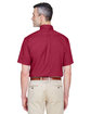 Harriton Men's Easy Blend™ Short-Sleeve Twill Shirt with Stain-Release wine ModelBack
