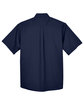 Harriton Men's Easy Blend™ Short-Sleeve Twill Shirt with Stain-Release navy FlatBack