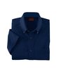Harriton Men's Easy Blend™ Short-Sleeve Twill Shirt with Stain-Release navy OFFront