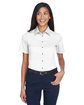 Harriton Ladies' Easy Blend Short-Sleeve Twill Shirt withStain-Release  
