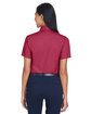 Harriton Ladies' Easy Blend™ Short-Sleeve Twill Shirt with Stain-Release WINE ModelBack