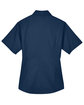 Harriton Ladies' Easy Blend™ Short-Sleeve Twill Shirt with Stain-Release NAVY FlatBack