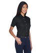 Harriton Ladies' Easy Blend™ Short-Sleeve Twill Shirt with Stain-Release  ModelQrt