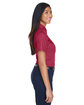 Harriton Ladies' Easy Blend™ Short-Sleeve Twill Shirt with Stain-Release WINE ModelSide