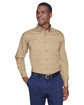 Harriton Men's Tall Easy Blend™ Long-Sleeve Twill Shirt with Stain-Release  