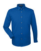 Harriton Men's Tall Easy Blend™ Long-Sleeve Twill Shirt with Stain-Release FRENCH BLUE OFFront