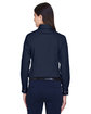 Harriton Ladies' Easy Blend™ Long-Sleeve Twill Shirt with Stain-Release NAVY ModelBack