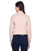 Harriton Ladies' Easy Blend™ Long-Sleeve Twill Shirt with Stain-Release blush ModelBack