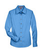 Harriton Ladies' Easy Blend™ Long-Sleeve Twill Shirt with Stain-Release NAUTICAL BLUE FlatFront