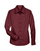 Harriton Ladies' Easy Blend™ Long-Sleeve Twill Shirt with Stain-Release wine FlatFront