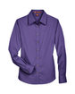 Harriton Ladies' Easy Blend™ Long-Sleeve Twill Shirt with Stain-Release team purple FlatFront