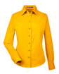 Harriton Ladies' Easy Blend™ Long-Sleeve Twill Shirt with Stain-Release sunray yellow OFFront