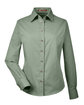 Harriton Ladies' Easy Blend™ Long-Sleeve Twill Shirt with Stain-Release DILL OFFront