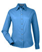 Harriton Ladies' Easy Blend™ Long-Sleeve Twill Shirt with Stain-Release NAUTICAL BLUE OFFront