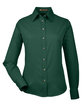 Harriton Ladies' Easy Blend™ Long-Sleeve Twill Shirt with Stain-Release hunter OFFront