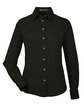 Harriton Ladies' Easy Blend™ Long-Sleeve Twill Shirt with Stain-Release black OFFront
