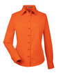 Harriton Ladies' Easy Blend™ Long-Sleeve Twill Shirt with Stain-Release team orange OFFront
