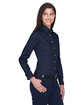Harriton Ladies' Easy Blend™ Long-Sleeve Twill Shirt with Stain-Release NAVY ModelQrt
