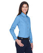 Harriton Ladies' Easy Blend™ Long-Sleeve Twill Shirt with Stain-Release lt college blue ModelQrt