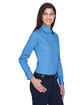 Harriton Ladies' Easy Blend™ Long-Sleeve Twill Shirt with Stain-Release NAUTICAL BLUE ModelQrt