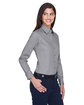 Harriton Ladies' Easy Blend™ Long-Sleeve Twill Shirt with Stain-Release dark grey ModelQrt