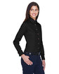 Harriton Ladies' Easy Blend™ Long-Sleeve Twill Shirt with Stain-Release BLACK ModelQrt