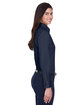 Harriton Ladies' Easy Blend™ Long-Sleeve Twill Shirt with Stain-Release navy ModelSide