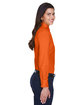 Harriton Ladies' Easy Blend™ Long-Sleeve Twill Shirt with Stain-Release team orange ModelSide