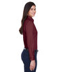 Harriton Ladies' Easy Blend™ Long-Sleeve Twill Shirt with Stain-Release wine ModelSide