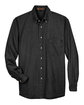 Harriton Men's 6.5 oz. Long-Sleeve Denim Shirt washed black FlatFront