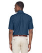 Harriton Men's 6.5 oz. Short-Sleeve Denim Shirt dark denim ModelBack