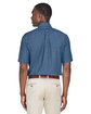 Harriton Men's 6.5 oz. Short-Sleeve Denim Shirt light denim ModelBack