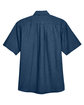 Harriton Men's 6.5 oz. Short-Sleeve Denim Shirt dark denim FlatBack