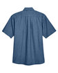 Harriton Men's 6.5 oz. Short-Sleeve Denim Shirt light denim FlatBack