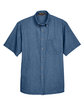 Harriton Men's 6.5 oz. Short-Sleeve Denim Shirt light denim FlatFront